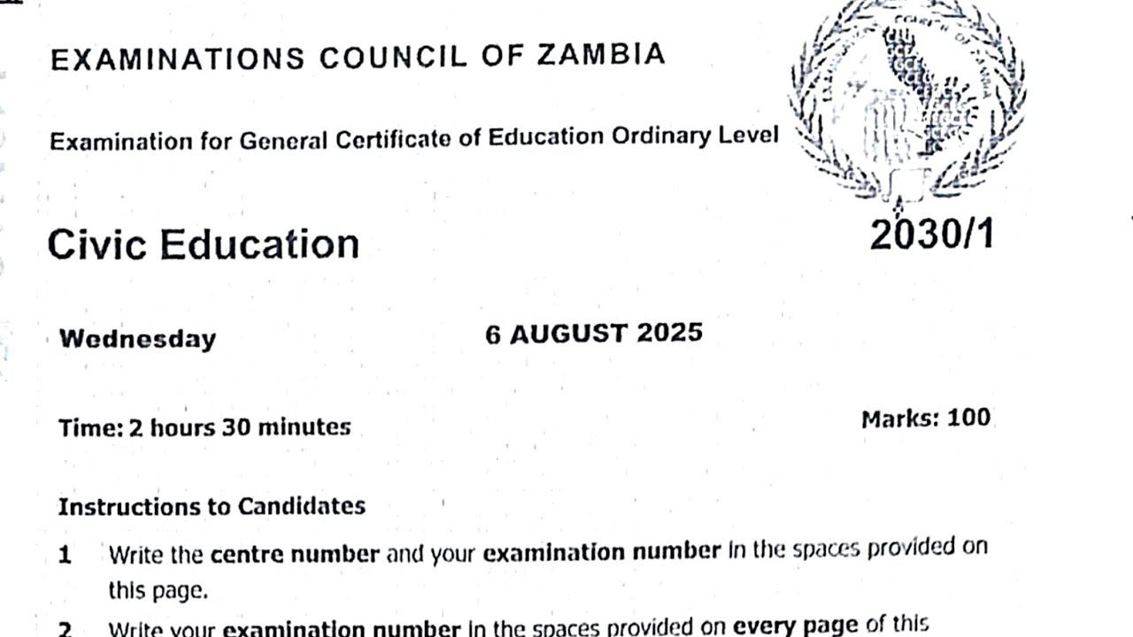 Civic Education (2025 GCE)_ Section B PART (I) Exam revision questions and answers