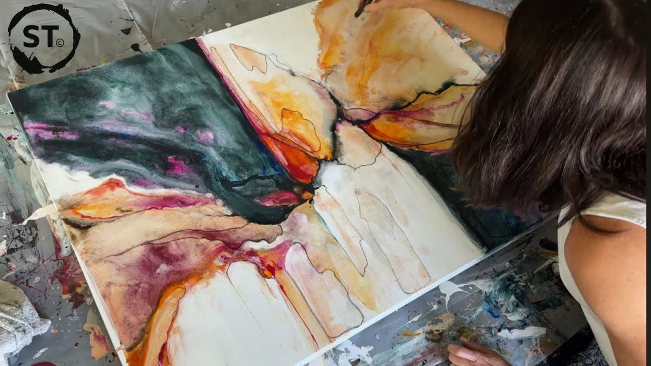 WOW!  Abstract Art Tutorial | LOVE the end Result!  