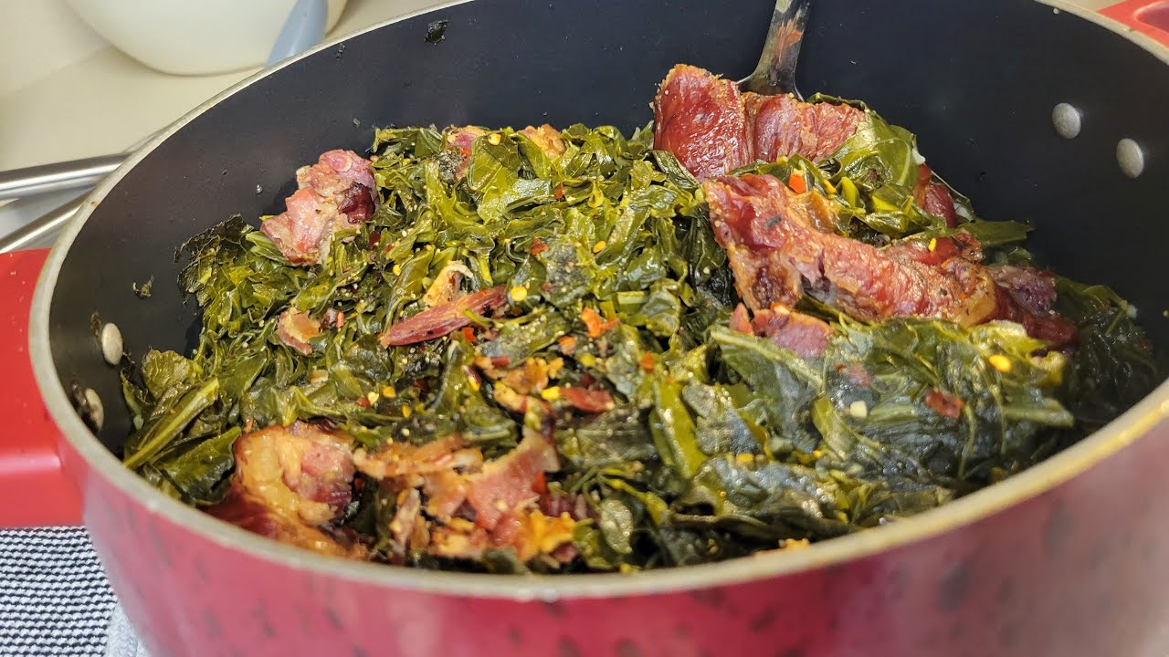 Collard Greens with Smoked Neck Bones