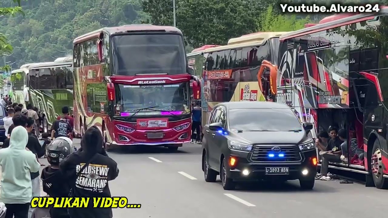 HEBOH FULL BASURI⁉️NOTR 2026 DIKOTA JOGJA banyak bus artis telolet kumpul disini 😱