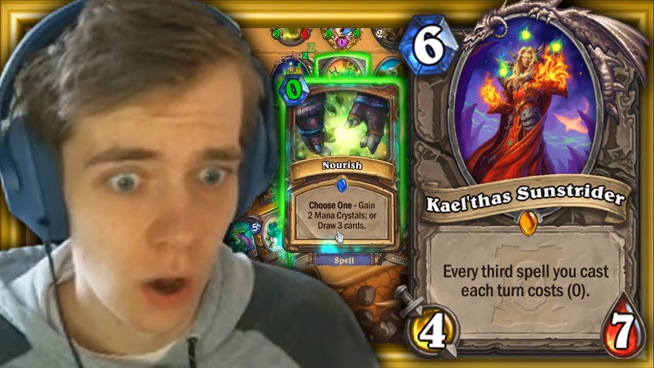 Kael'thas Sunstrider Is SO OVERPOWERED! 0 MANA: Gain 2 Mana Crystals AND Draw 3 Cards!!