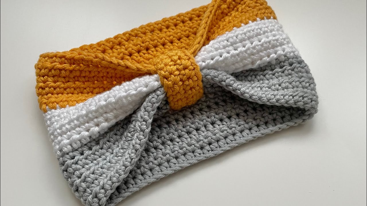 Crochet - Very Easy Bow Headband/Ear-warmer