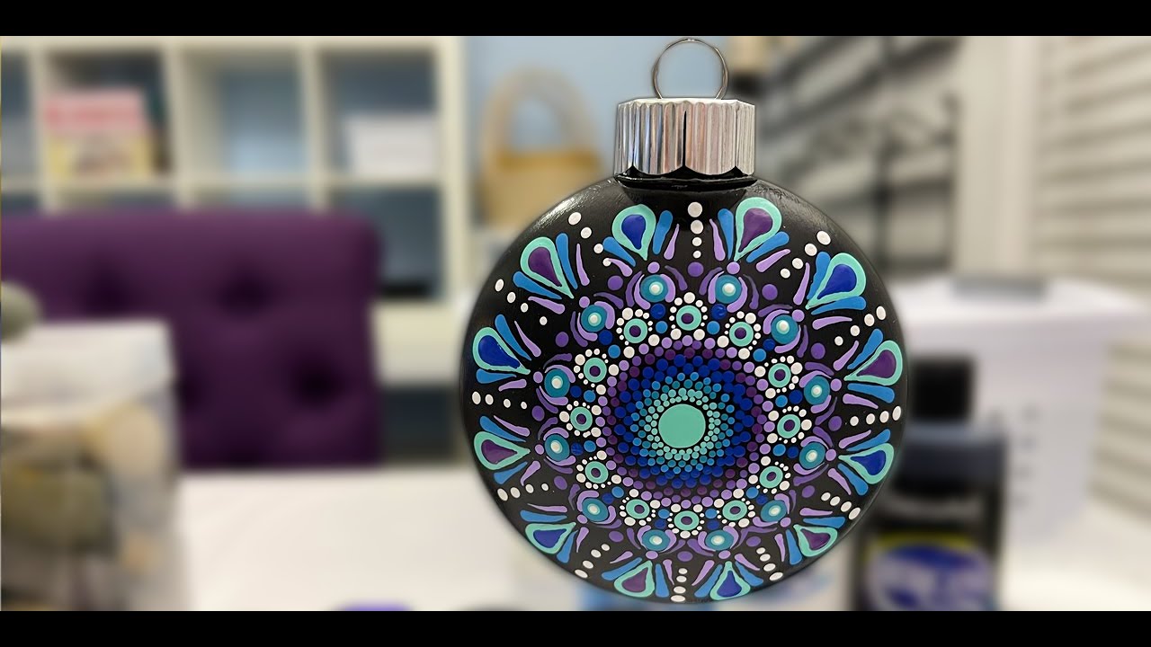 Creating a Dot Mandala Plastic Christmas Ornament (80mm) - 391