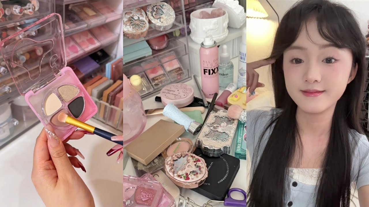 ASMR MAKEUP & ORGANIZING VANITY 🎀 