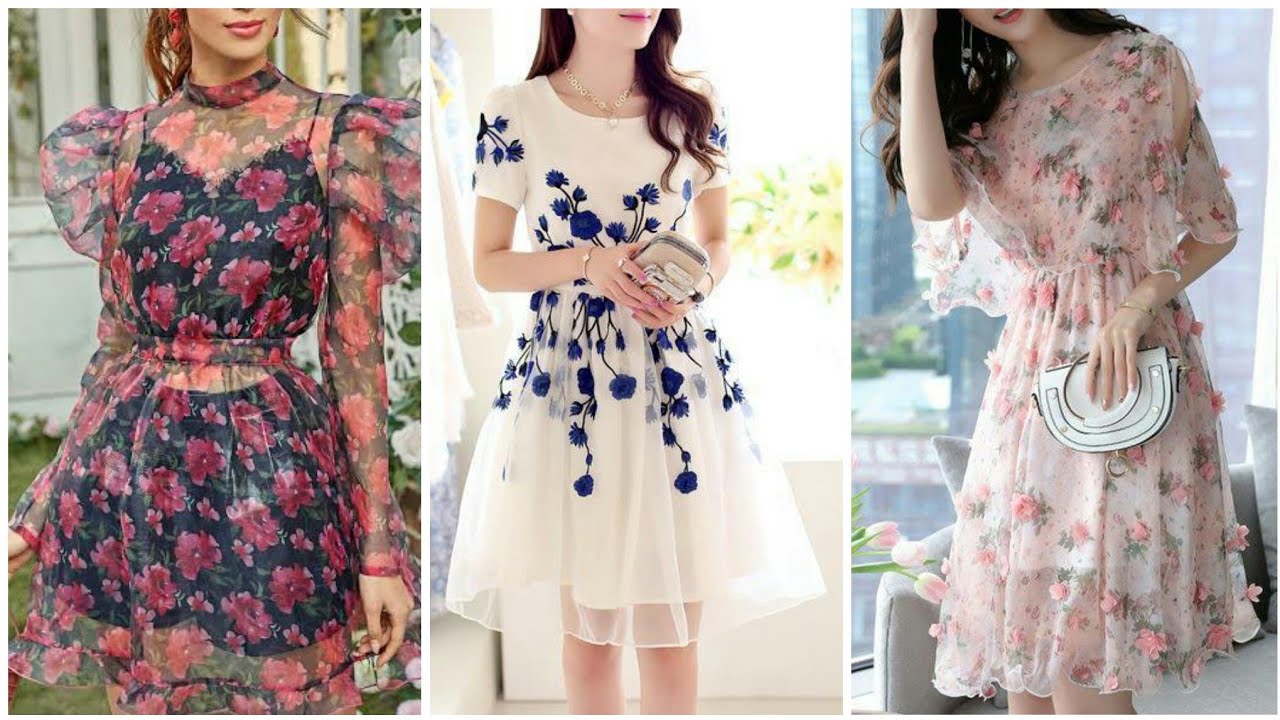 Beautiful & Elegant Organza Short Frock Designs/Short Dresses Designs Ideas.