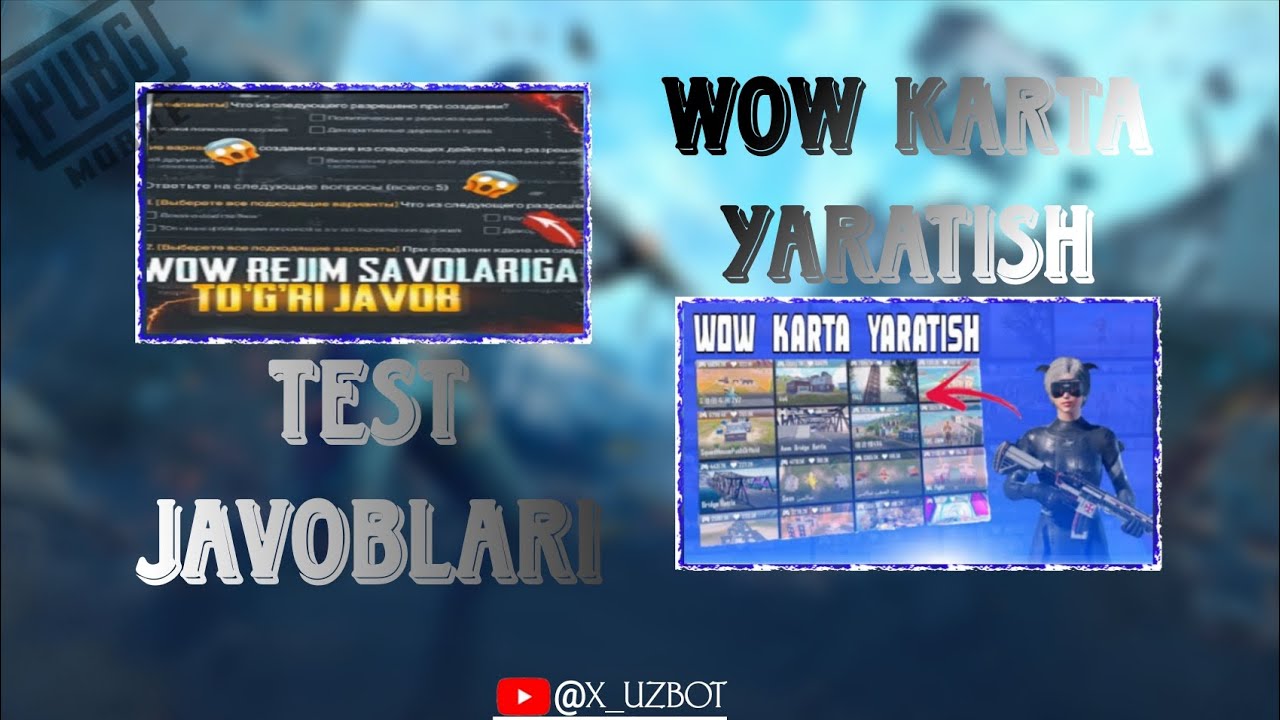 PUBG MOBILE WOW KARTA YARATISH 0DAN ORGANAMIZ 1-QISIM