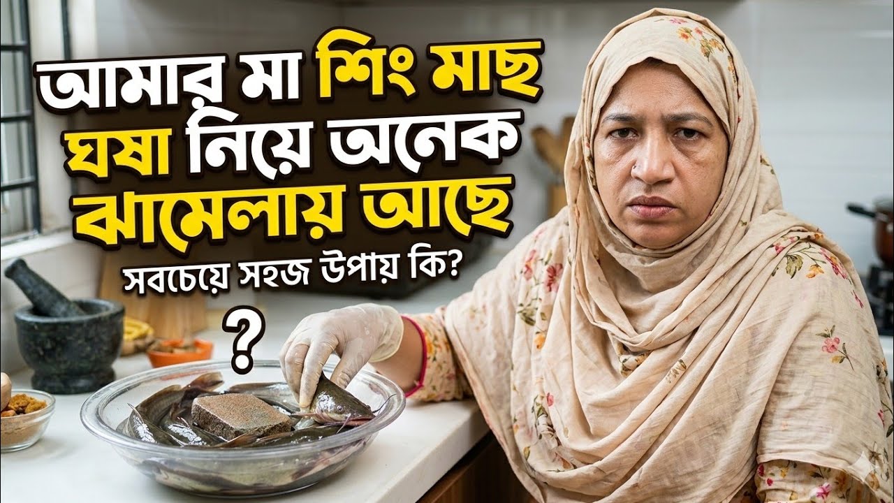 আমার মা শিং মাছ ঘষা নিয়ে অনেক ঝামেলায় আছে