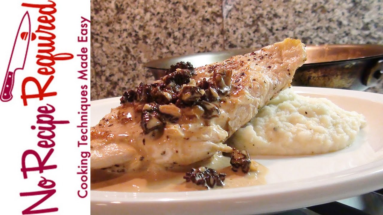 Chicken Breast wtih Morel Mushrooms - NoRecipeRequired.com