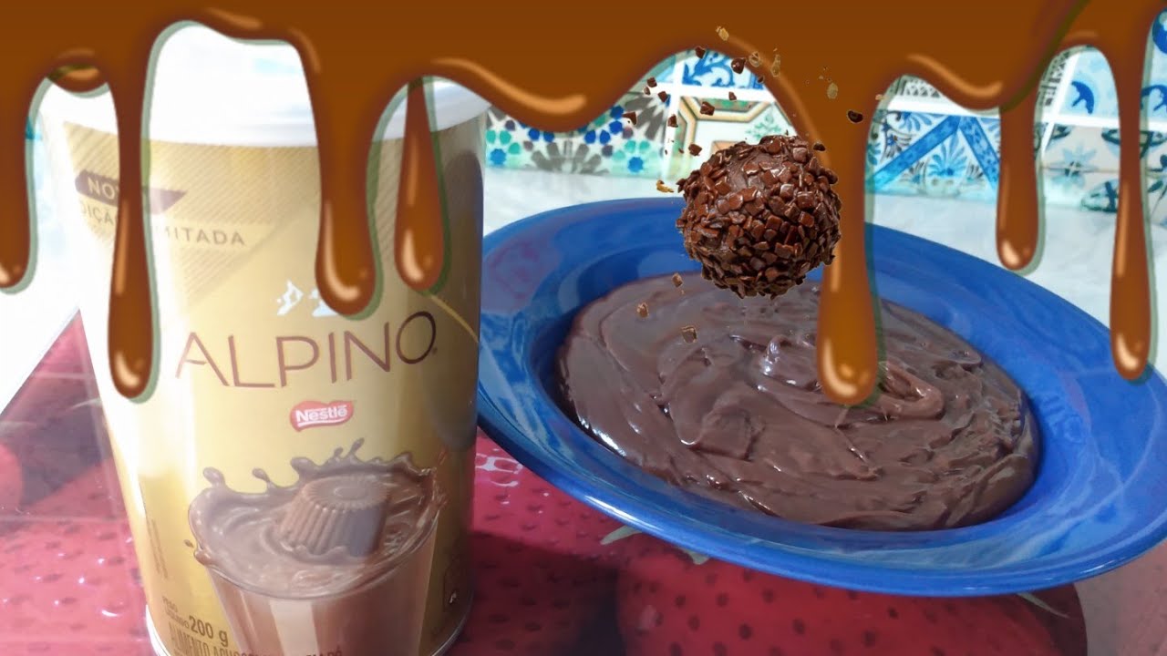 RECEITA DE BRIGADEIRO DE ALPINO EM PÓ/ FICOU UMA DELÍCIA E BEM CONCISTENTE SERVE PARA RECHEIO 😋🍫