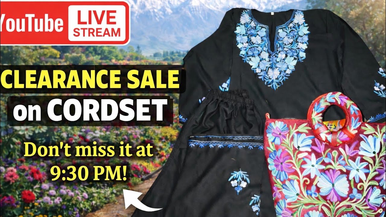 Kashmiri Cord Set Sale LIVE | Huge Discounts + Limited Pieces Kar Kashmir Crafts LIVE 🔴
