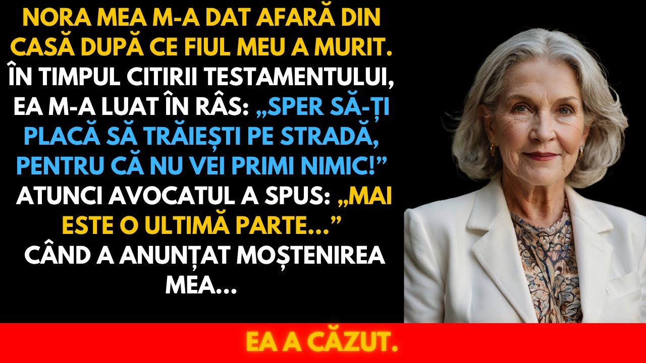 Nora M-a Dat Afară După Moartea Fiului Meu — Apoi A Leșinat La Citirea Testamentului