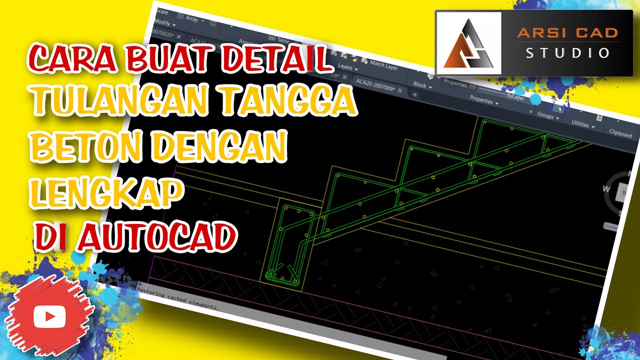 CARA BUAT DETAIL TANGGA PADA AUTOCAD DENGAN MUDAH