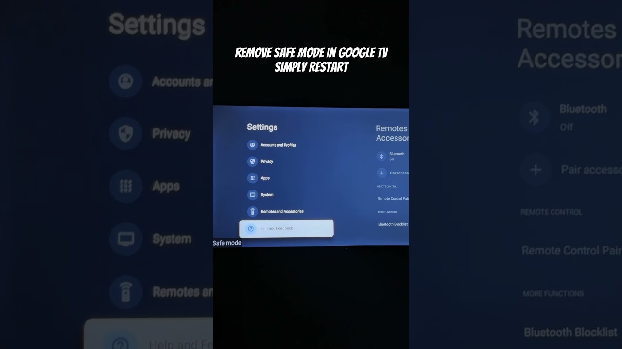 Remove Safe Mode from Led Tv