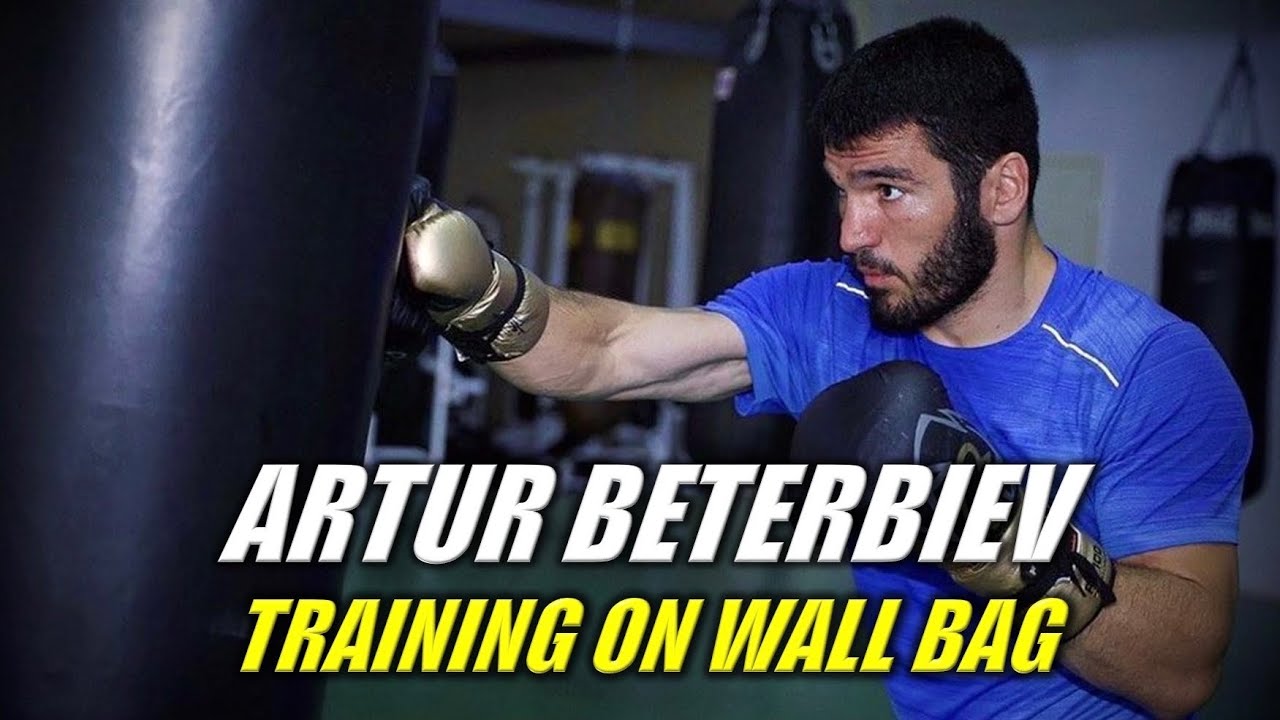 Artur Beterbiev Training on Wall Bag