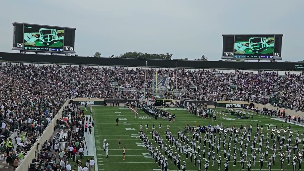 Michigan State Football team entrance 9/16/23 Washington game
