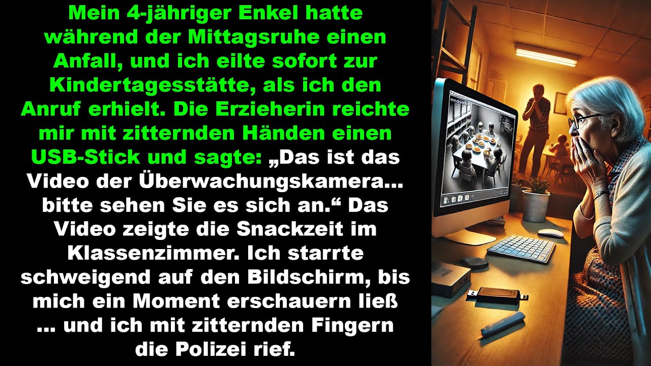 Beim Ansehen des Kita-Videos entdeckte ich etwas Schockierendes ich rief sofort die Polizei.