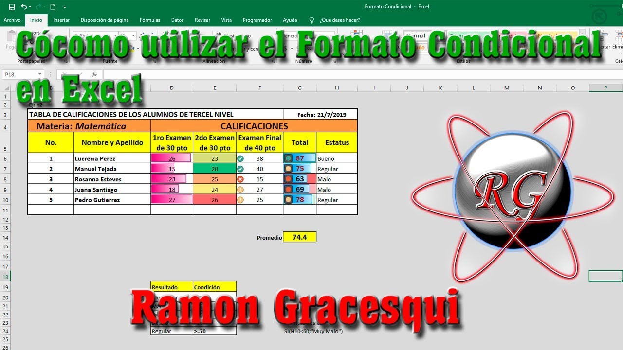 Cómo aprender a utilizar el Formato Condicional o Reglas en Excel (Video Actualizado)