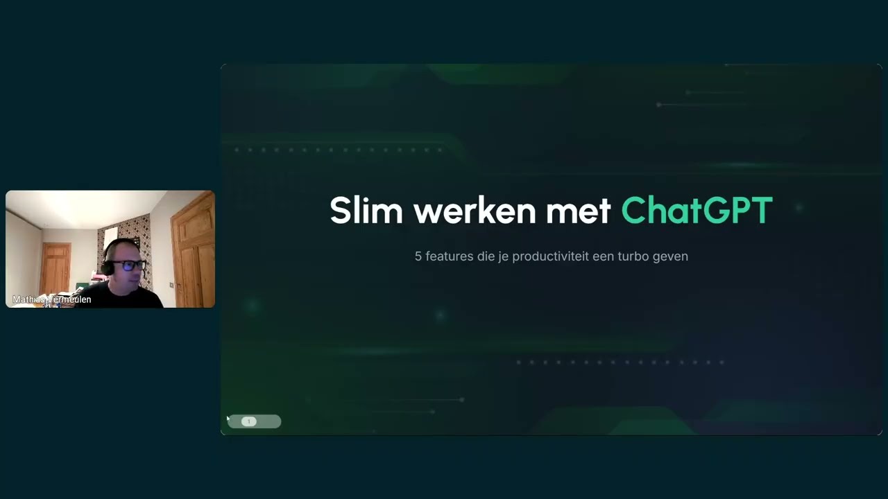 Webinar - 5 hacks om efficiënter te werken met AI - Mathias Vermeulen