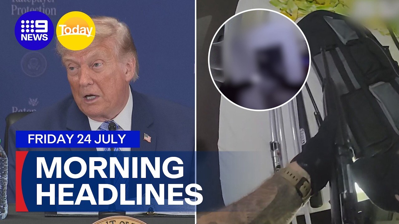 Man charged over X-rated deepfakes; Trump under pressure to end Iran war | 9 News Australia
