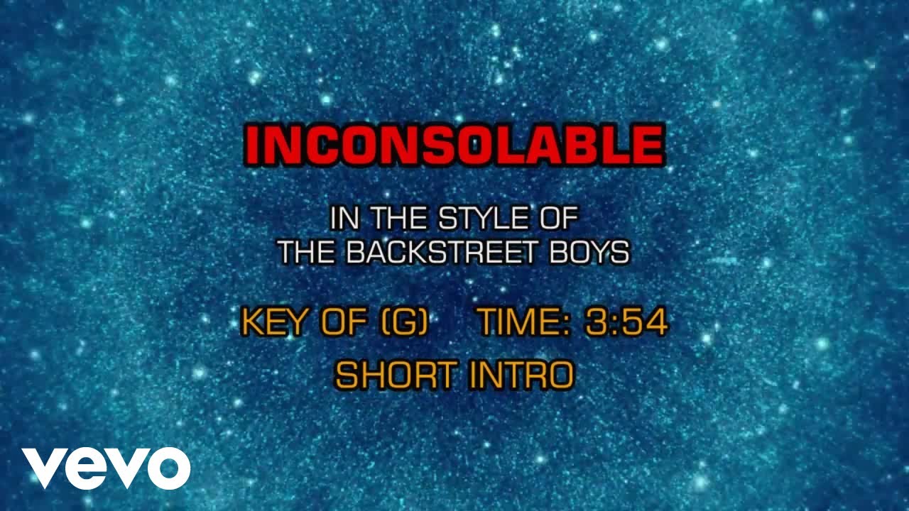 Backstreet Boys - Inconsolable (Karaoke)