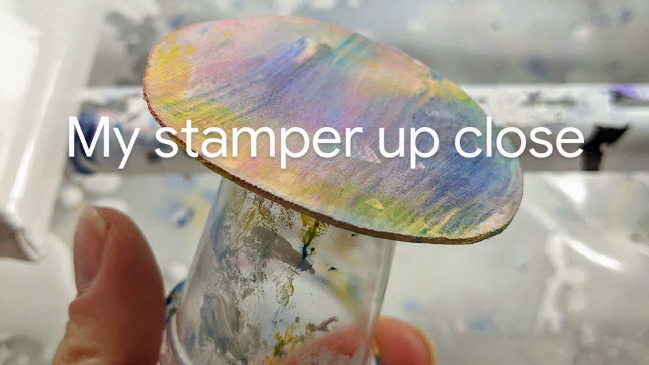 (781) Stamp technique fluid painting
