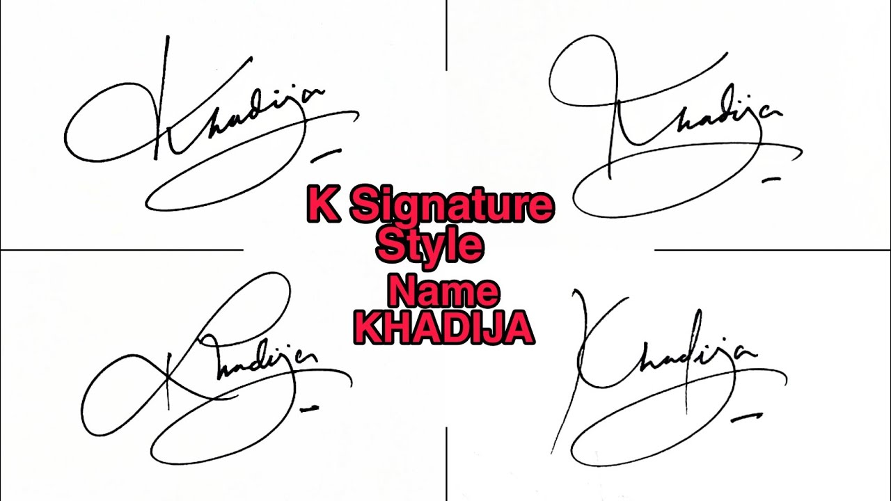 Name of the signature KHADIJA || How to create 