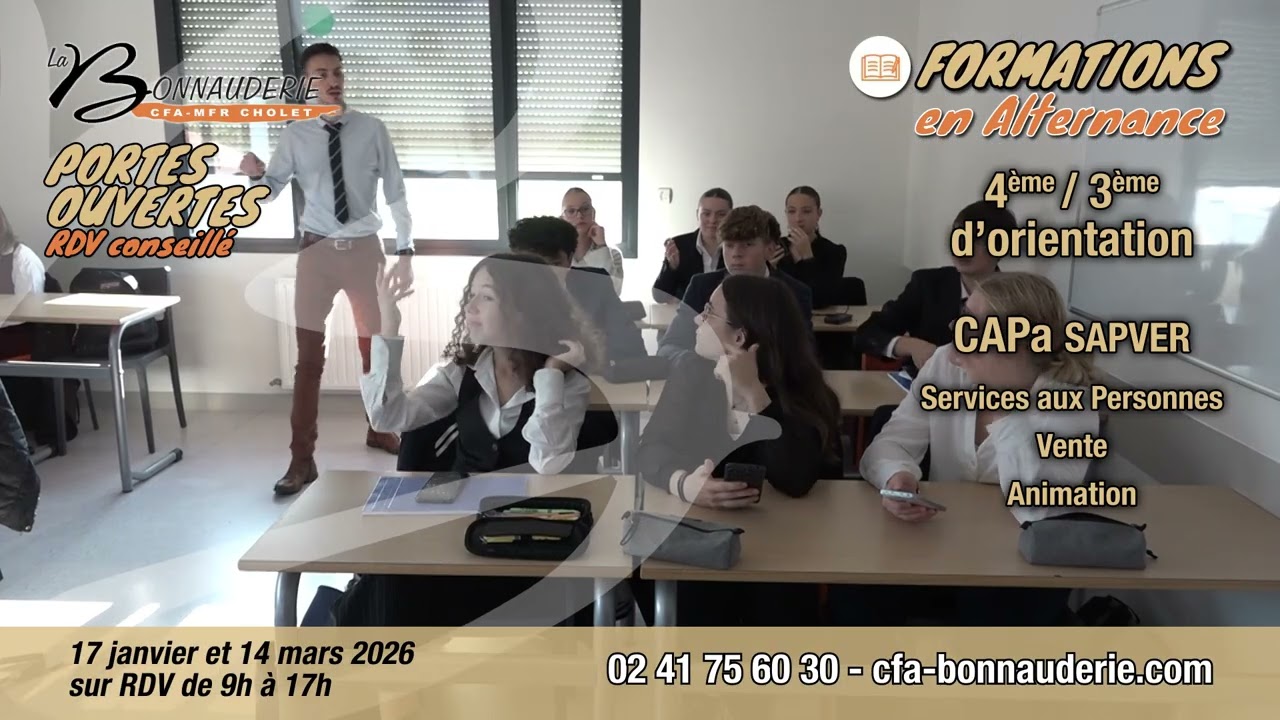 PORTES OUVERTES MFR CFA LA BONNAUDERIE 2026