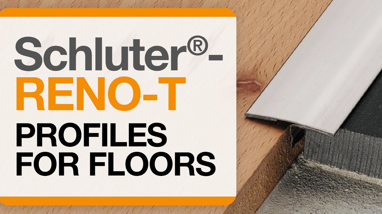 How to install a tile transition on floors: Schluter®-RENO-T profile