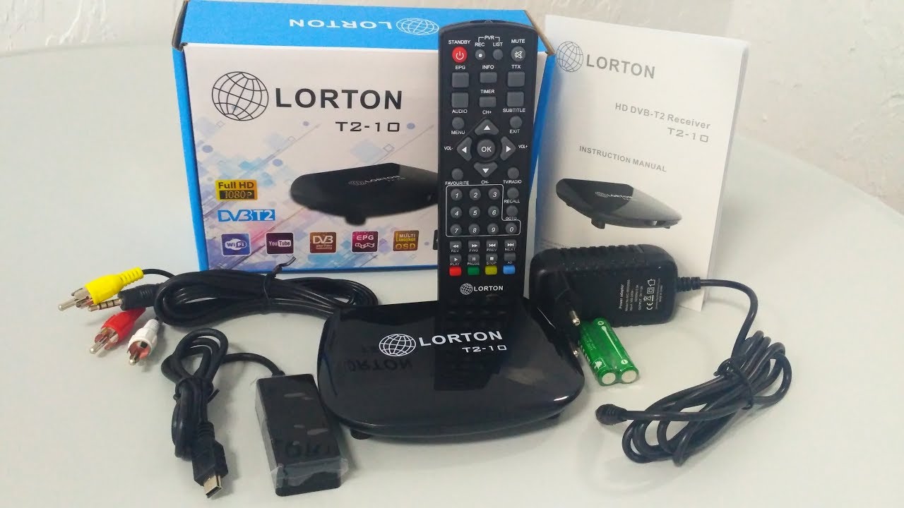 DVB-T2 тюнер Т2 Lorton T2-10 HD видео обзор (распаковка)