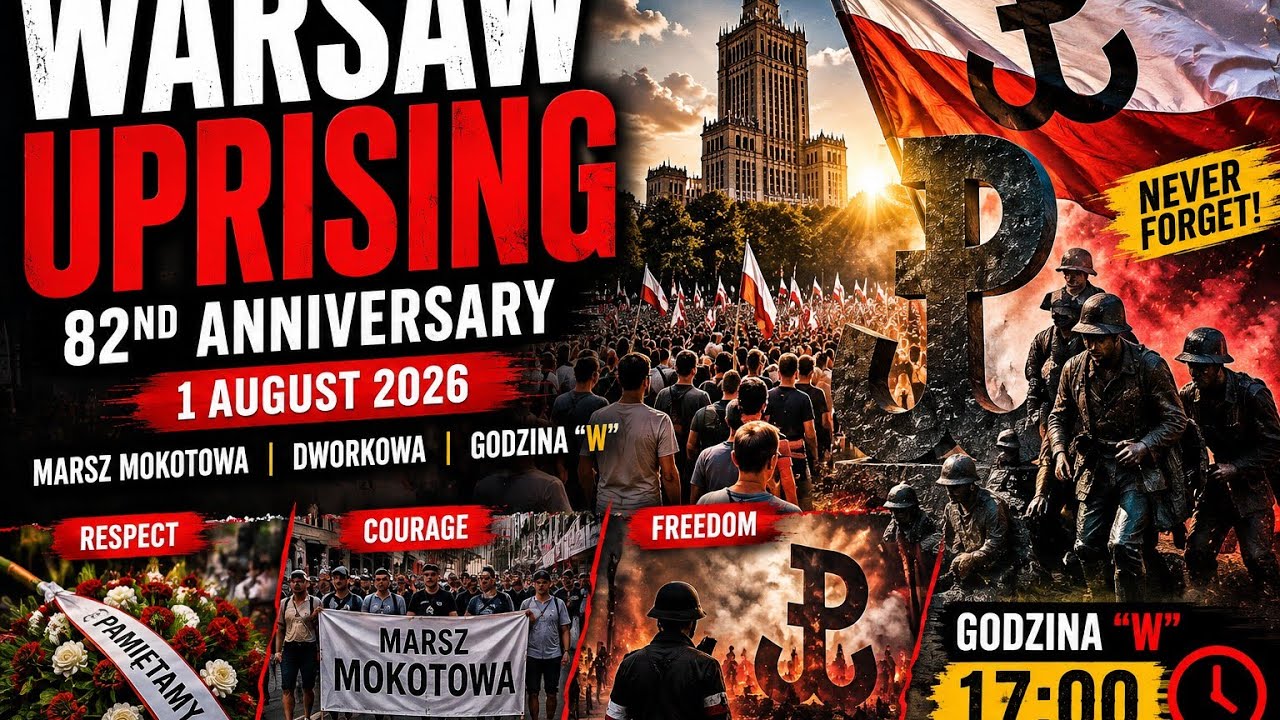 🇵🇱 Powstanie Warszawskie 2026 | Marsz Mokotowa, Dworkowa & Godzina W | Warsaw Vlog