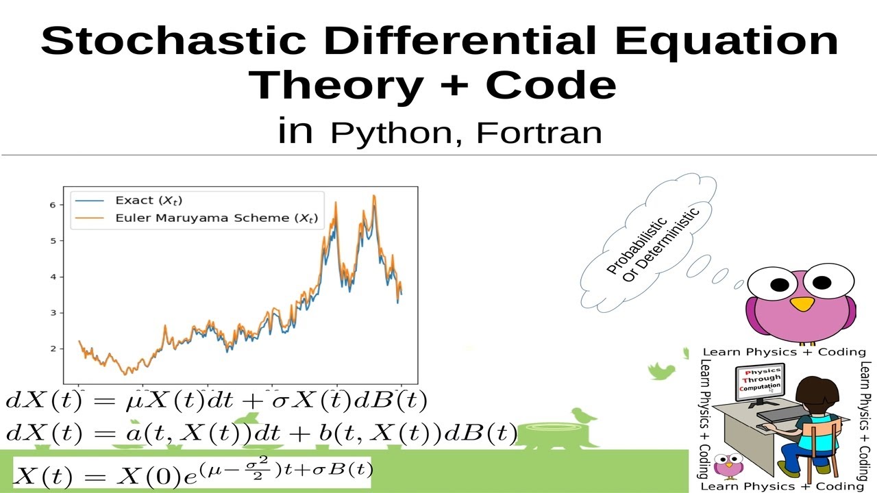 Stochastic Differential Equation: Theory + Simulation Code in Fortran, Python: Euler-Maruyama Scheme