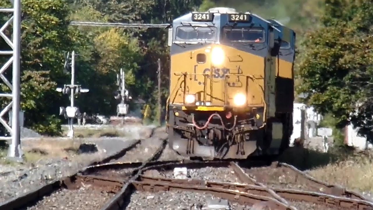Train Switches Track Car Runs Crossing