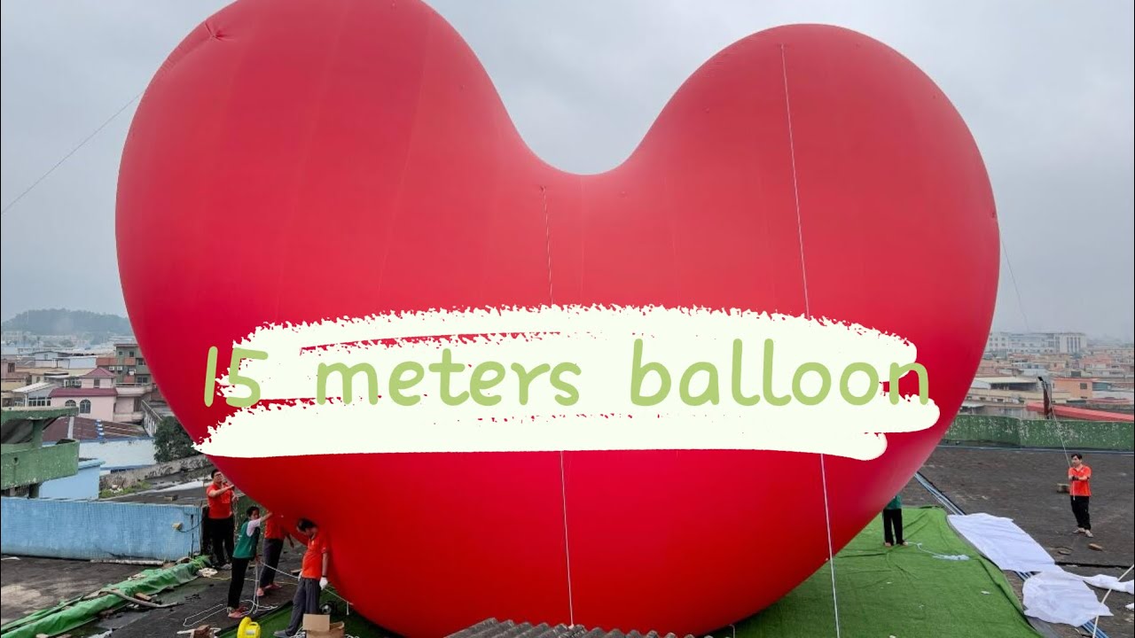 Hongyi inflatable decoration| 10 meters Inflatable love shape balloon！！