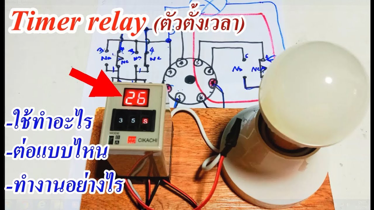หลักการทำงานและวิธีการต่อใช้งานไทม์เมอร์ รีเลย์(Steps and methods for connecting the timer relay)