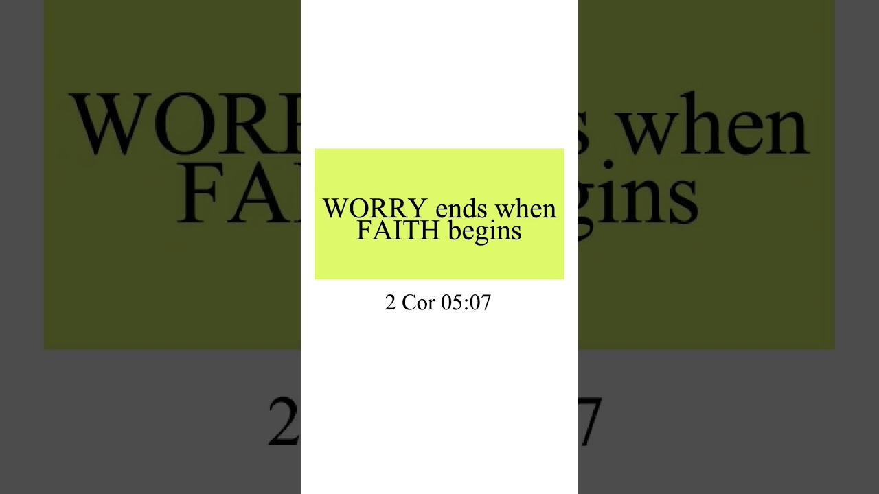 Worry Ends when Faith Begins||MIRACLE OF CHRIST #miraclesofchrist #miracleofchrist #jesus