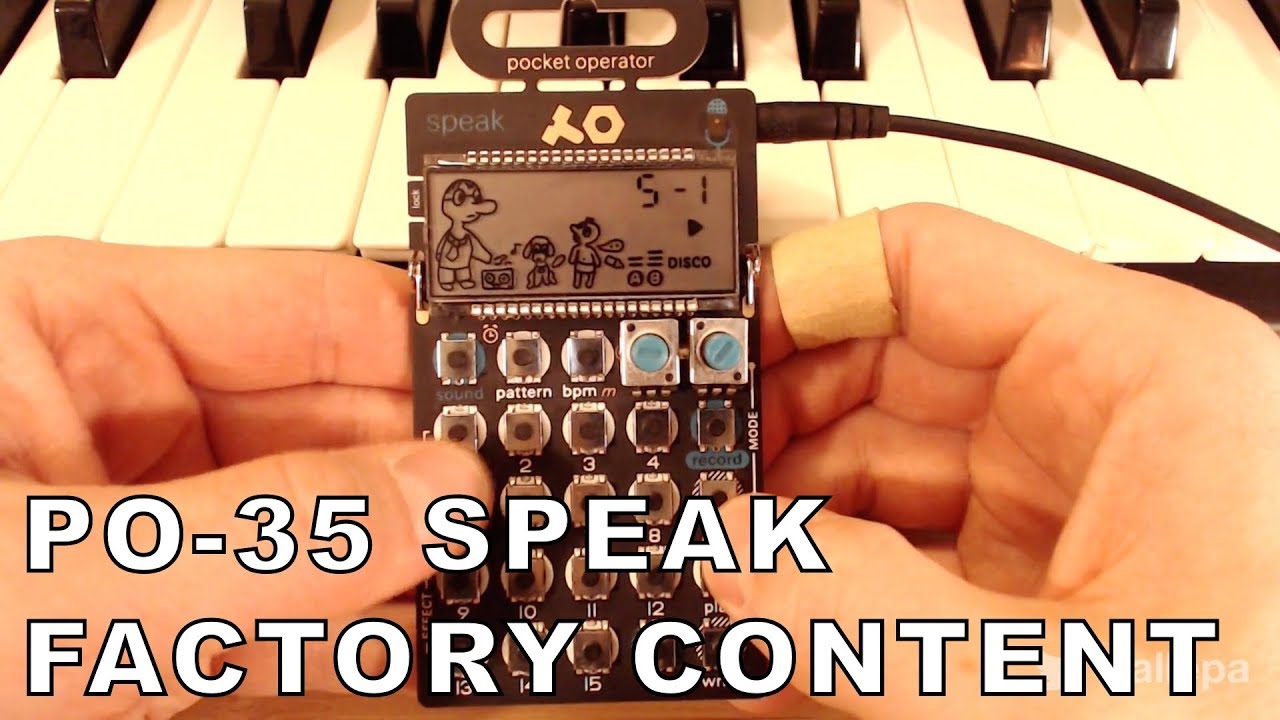 PO-35 Speak: Factory content and voice effects (Line audio only, no talking)