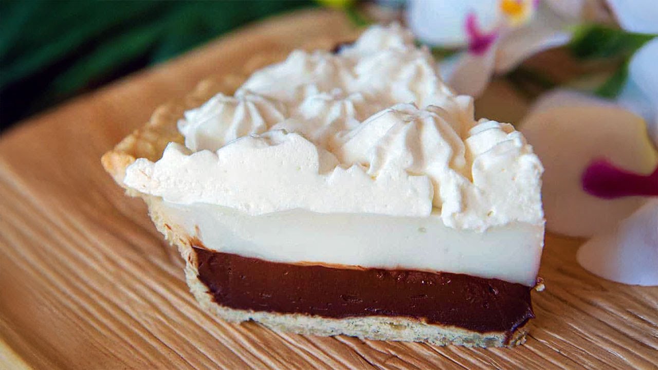 traditional chocolate haupia pie