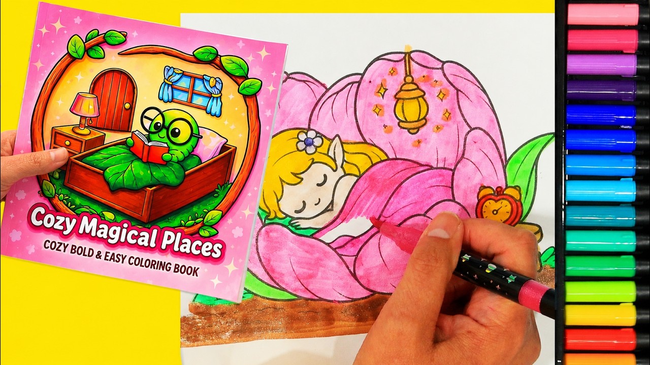 Sniffycat's Cozy Coloring Book | Cozy Magical Places