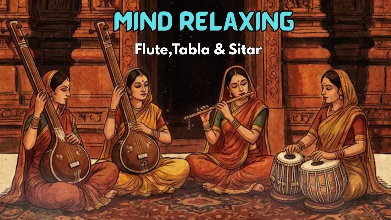 Mind Relaxing Flute Tabla and Sitar Compilation   Hindustani Instrumental Music , Vol - 20