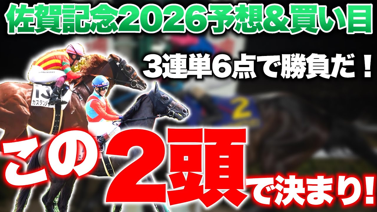【佐賀記念】この2頭で決まり!佐賀記念は3連単6点で勝負します! 
