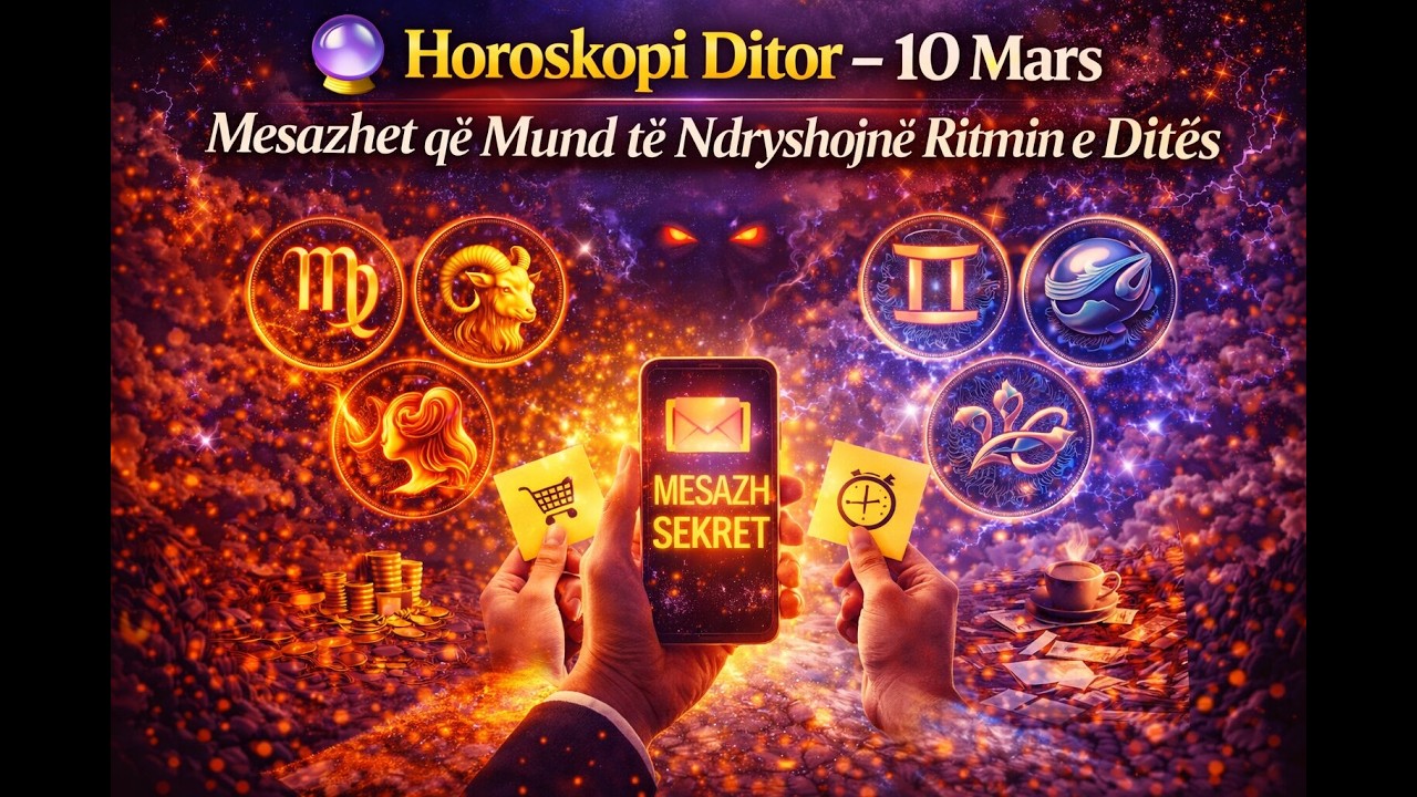 🔮 Horoskopi Ditor – 10 Mars | Mesazhet që Mund të Ndryshojnë Ritmin e Ditës...