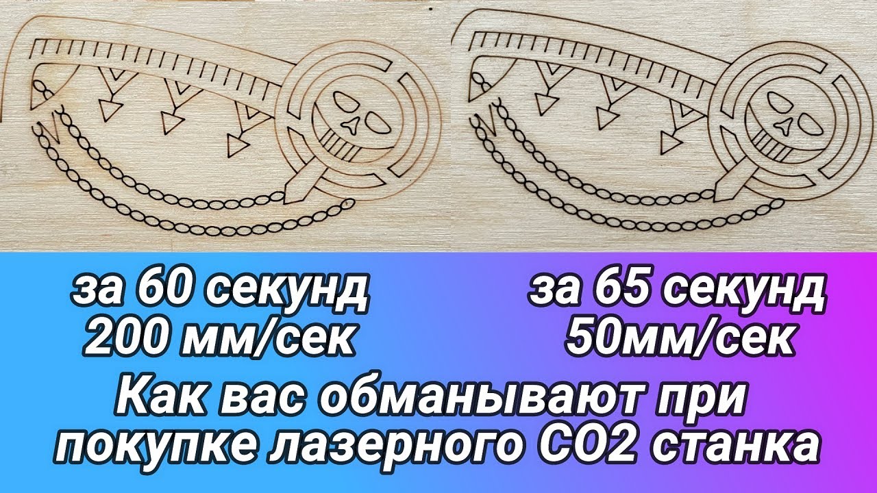 Как вас обманывают! Реальная скорость лазерного СО2 станка!