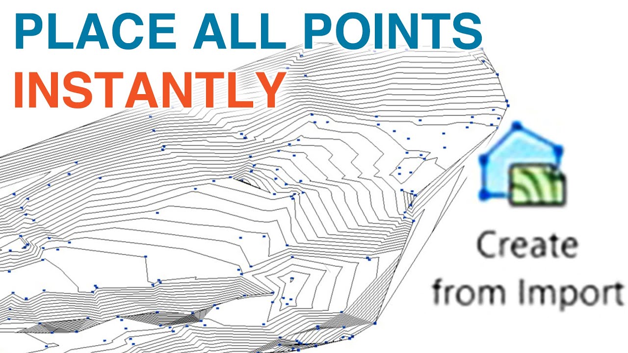 2D to 3D topography using import points file from AutoCad - Revit tutorial