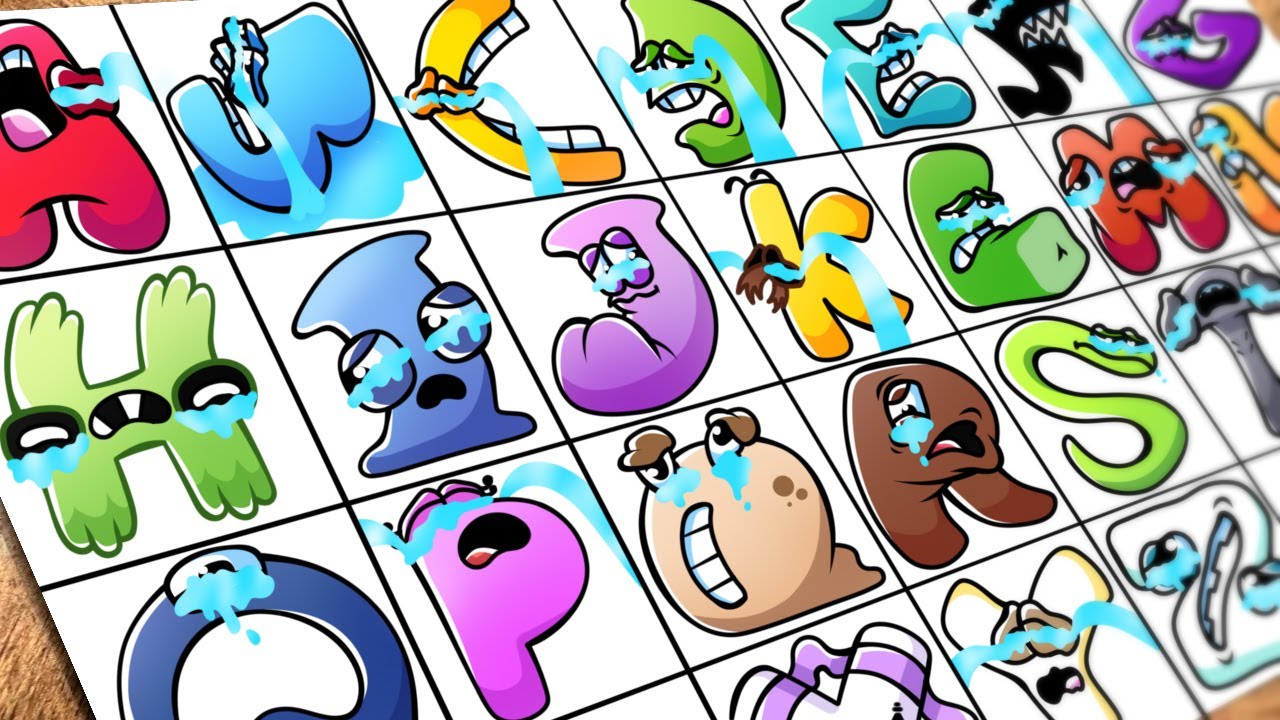Drawing Alphabet lore BUT THEY CRYING (A-Z) / How to draw Alphabet Lore MEME