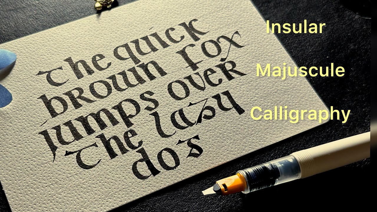 The quick brown fox calligraphy/ majuscule calligraphy/ classic calligraphy 