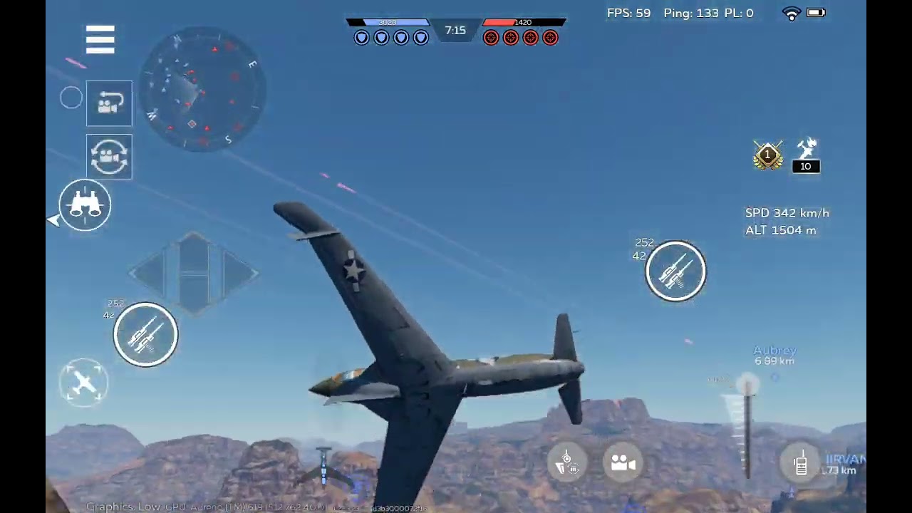 P-40F-10, XP-55, P-61C-1 Air battle gameplay #WTM 17 K.I.A. win