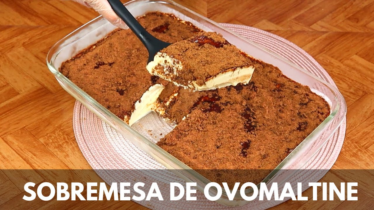 SOBREMESA DE OVOMALTINE COM APENAS 3 INGREDIENTES
