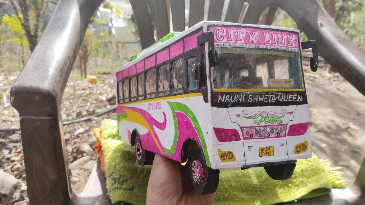 HP PRIVATE CARDBOARD BUS || INDIAN PRIVATE BUS || TMM 