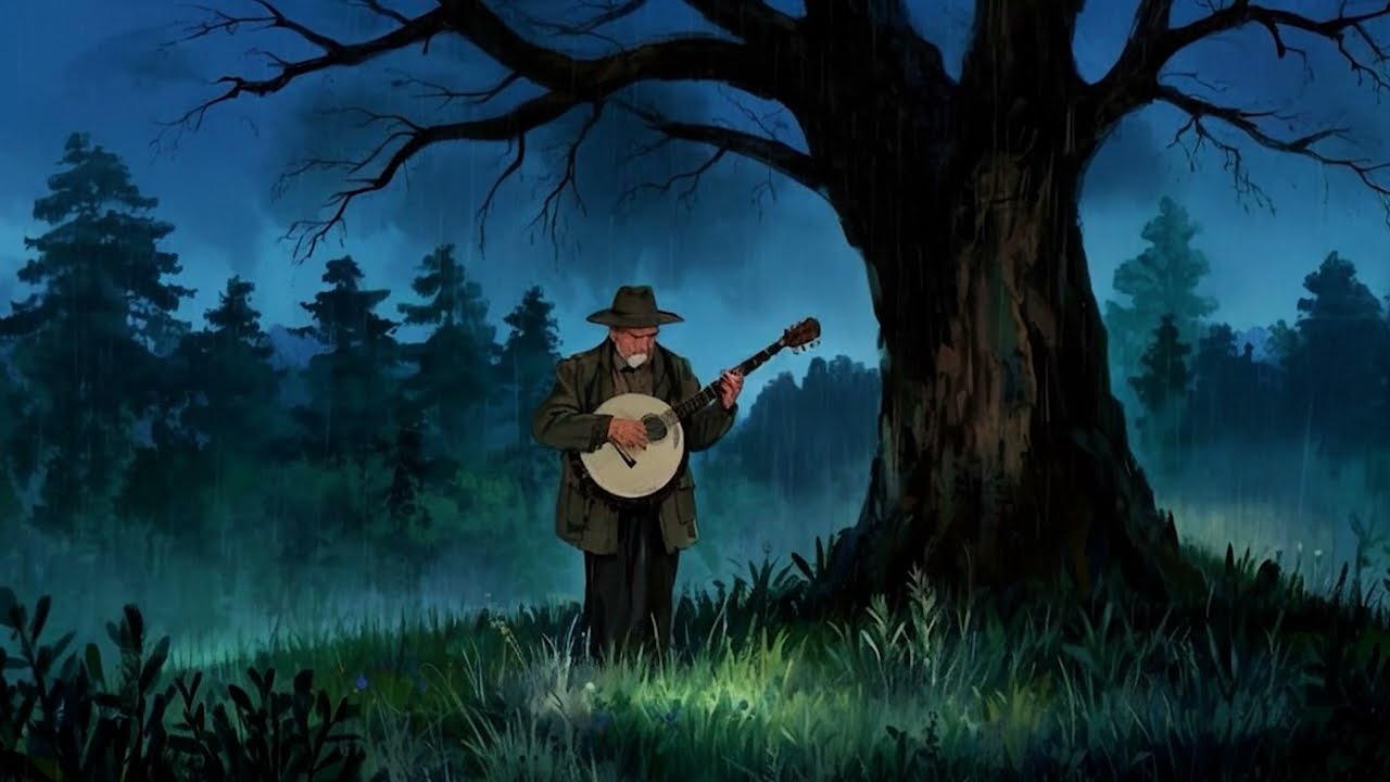 Slow Rain And Banjo | Music Therapy Meditation | Country Style