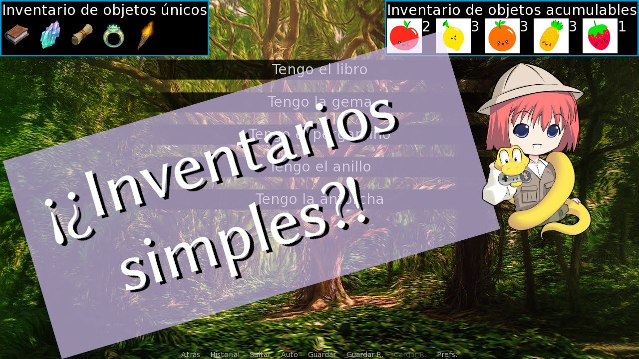 Tutorial Ren’Py - #4 - ¡Los inventarios más simples del mundo!